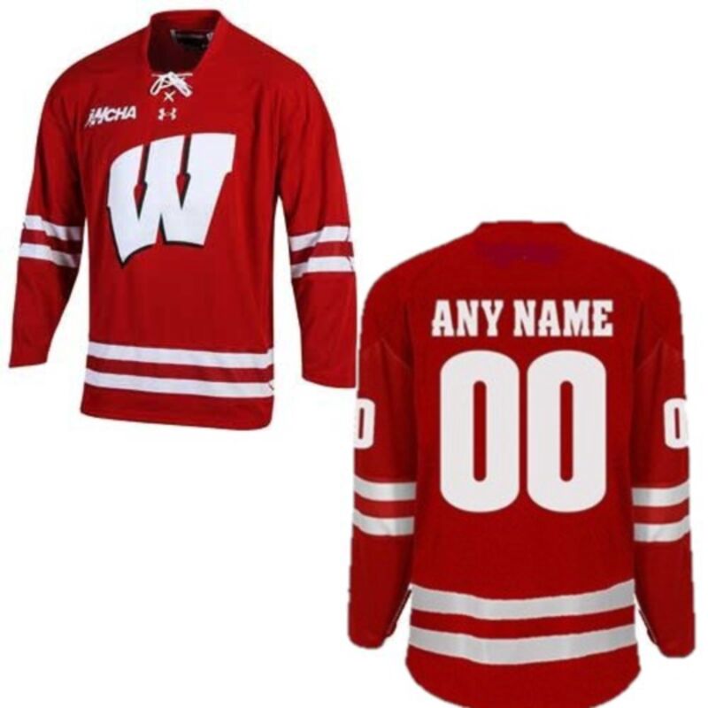 Wisconsin Badgers Under Armour Women's Hockey Twill Custom Replica Jersey Thumbnail