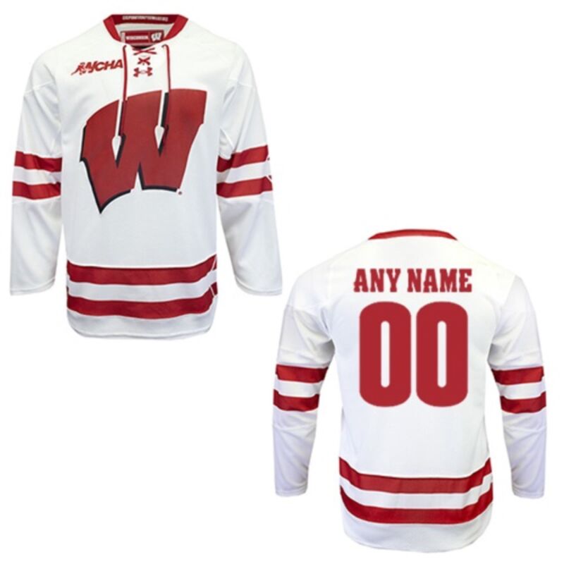 Wisconsin Badgers Under Armour Women's Hockey Twill Custom Replica Jersey Thumbnail